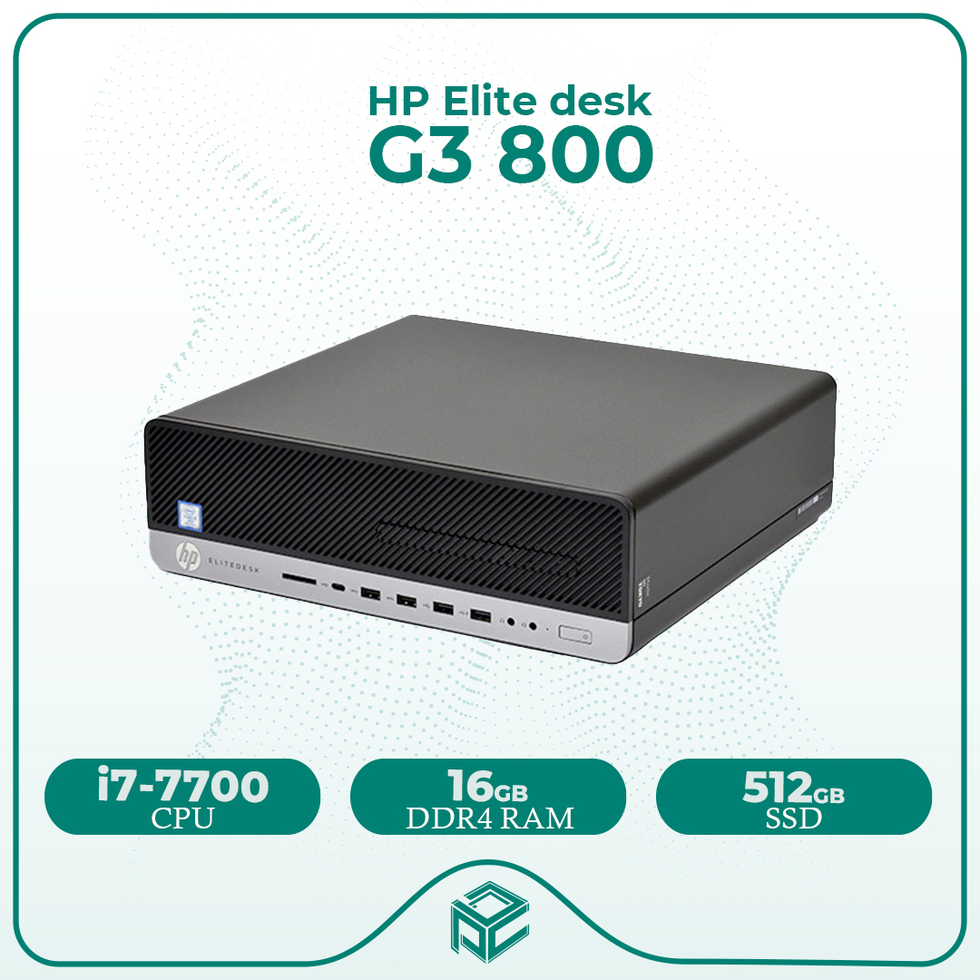 مینی کیس استوک اچ پی HP EliteDesk G3 800 - Cpu i7 7700 - Ram 16GB DDR4 - SSD 512GB