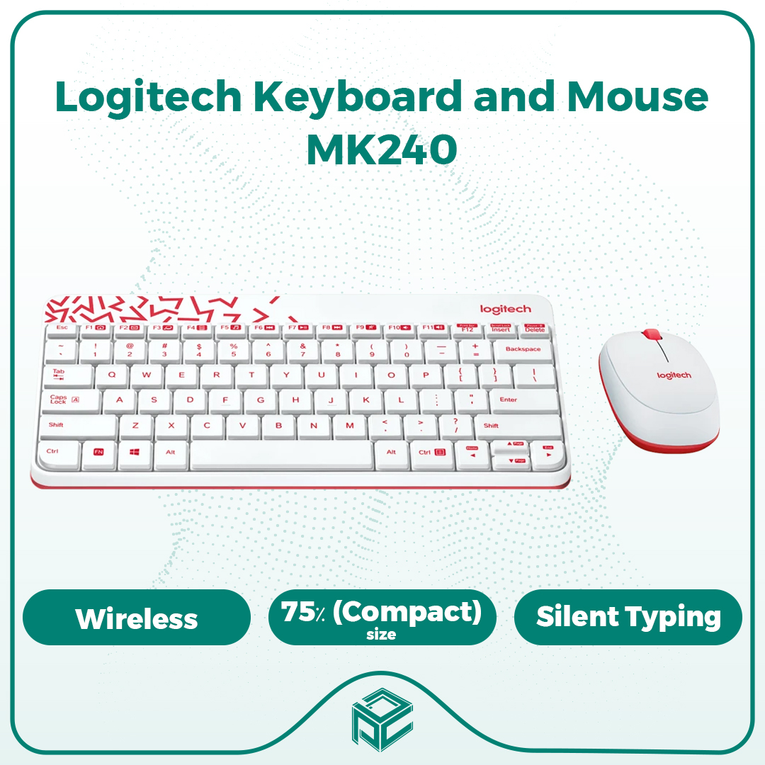 کیبورد و موس لاجیتک Keyboard & Mouse Logitech MK240 Nano