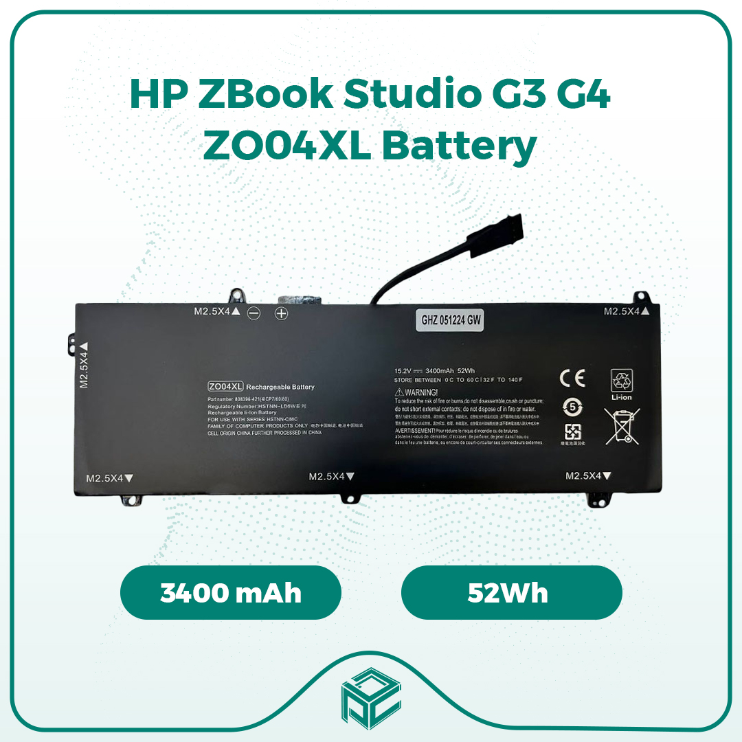 باتری لپ تاپ اچ پی ZO04XL های کپی 4 سلولی Li-ion با ظرفیت 3400mAh 52Wh