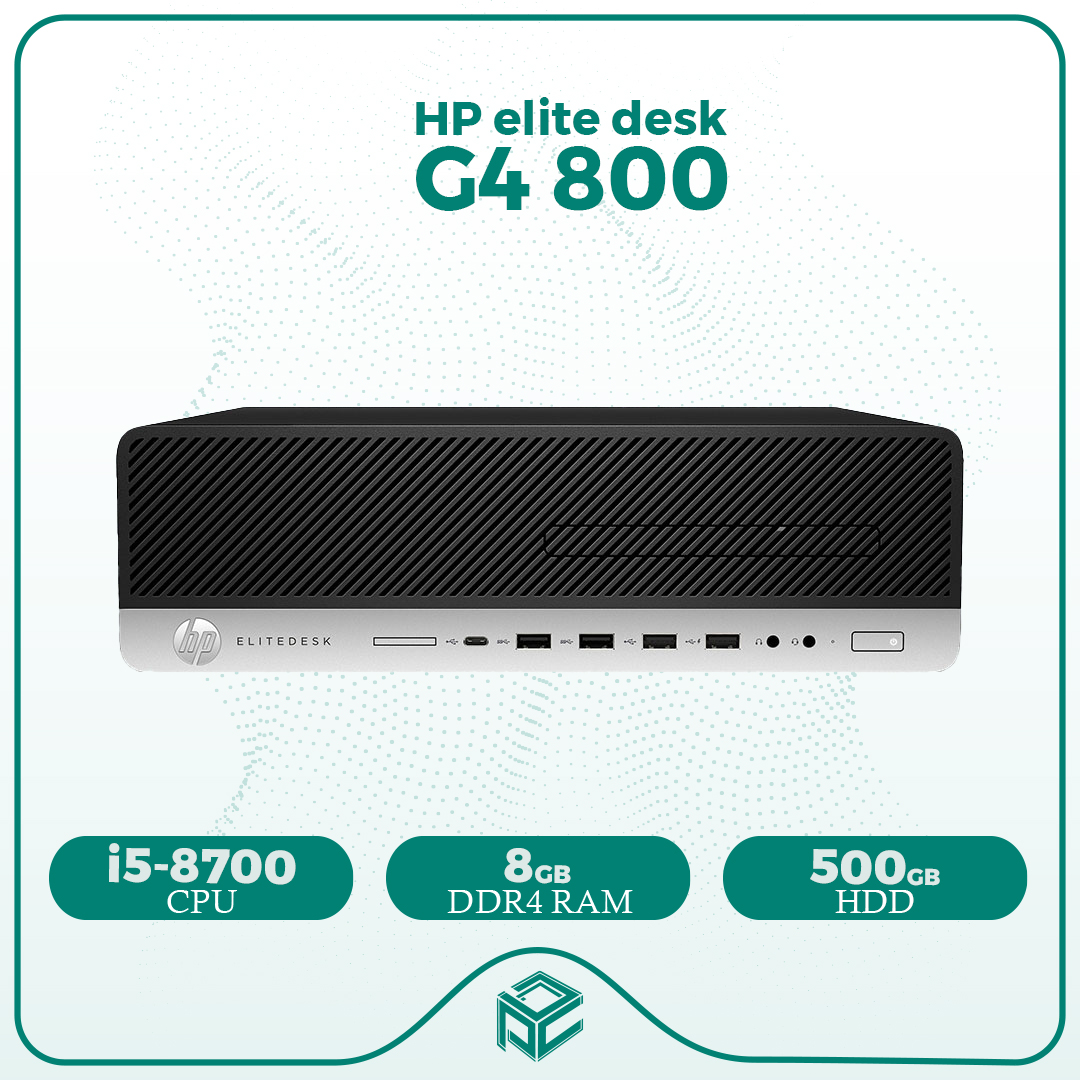 مینی کیس استوک اچ پی HP EliteDesk G4 800 - Cpu i7 8700 + Ram 8 GB DDR4 + HDD 500 GB