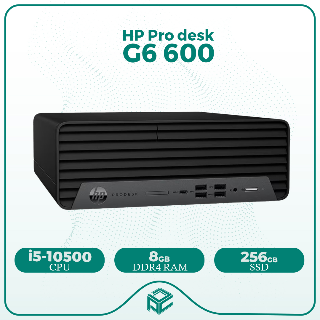 مینی کیس استوک اچ پی HP ProDesk G6 600 - Cpu i5 10500 + Ram 8GB DDR4 + SSD 256GB