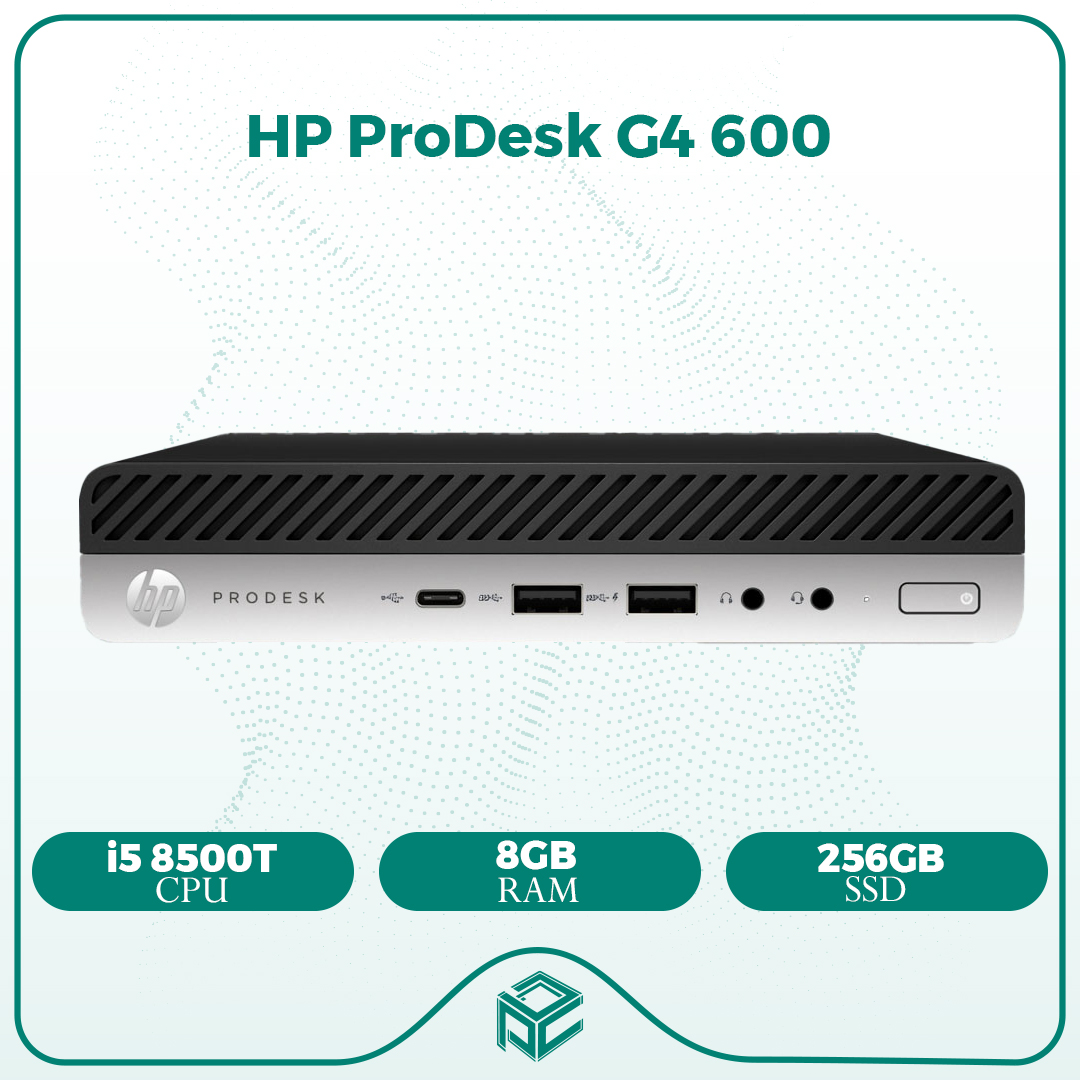کیس تاینی استوک اچ پی HP ProDesk 600 G4 mini - Cpu i5 8500T - Ram 8GB DDR4 - SSD 256GB