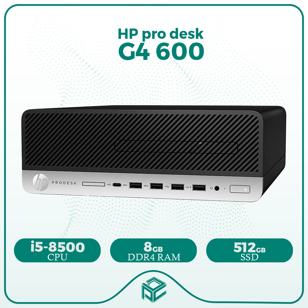 مینی کیس استوک اچ پی HP ProDesk G4 600 - Cpu i5 8500 + Ram 8GB DDR4 + SSD 512GB